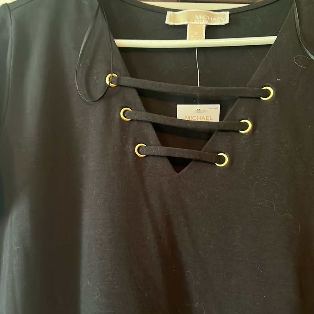 New with tags black Michael Kors sun dress. Above the knee